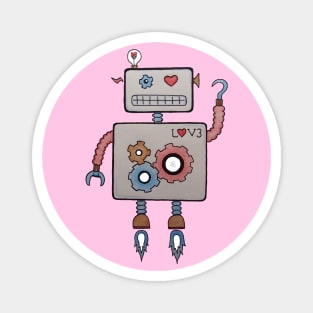 Robot in Love - Cartoon Robot with Heart Eye Magnet